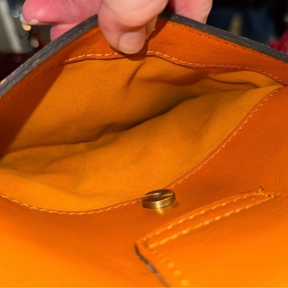 Patricia Nash Rosina Handbag,  Sun Yellow Color, Tooled Leather, EUC - Picture 6 of 11